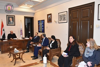محور مباحثات رئيس جامعة دمشق مع ممثل الصندوق في سورية.